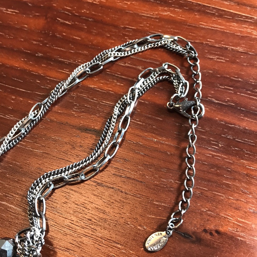 Mixed Metal Tones Sparkling Necklace - Picture 4 of 8